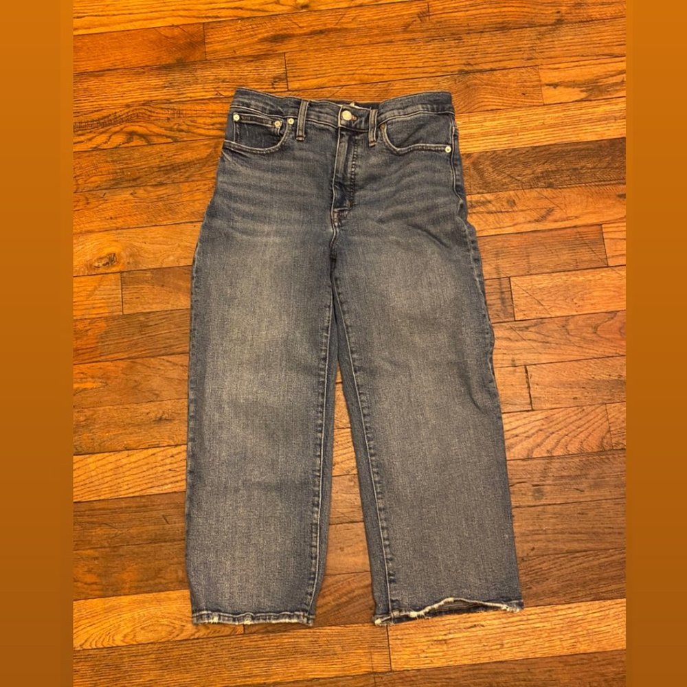Madewell Slim Wide-Leg Crop Jeans - size 28P